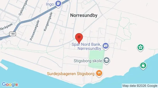 Andelsboliger til salg i Nørresundby - kort over placeringen