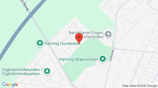 Andelsboliger til salg i Hørning - kort over placeringen