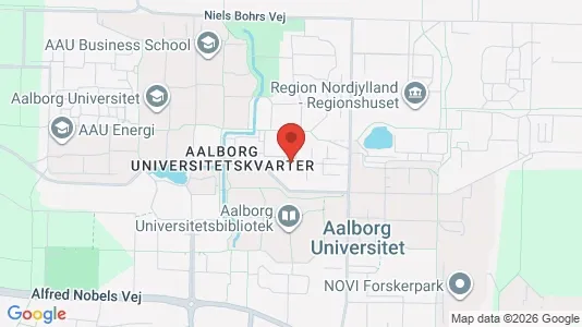 Andelsboliger til salg i Aalborg Øst - kort over placeringen