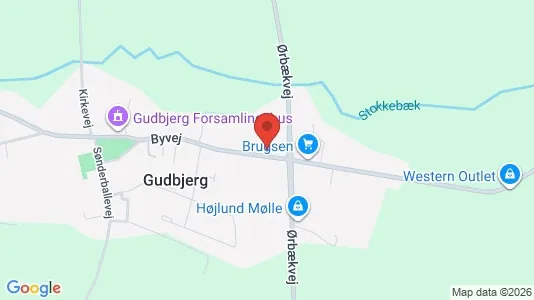 Andelsboliger til salg i Gudbjerg Sydfyn - kort over placeringen