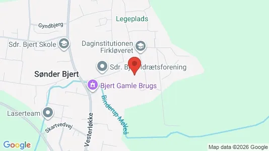 Andelsboliger til salg i Bjert - kort over placeringen