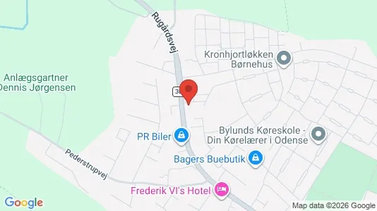 Andelsboliger til salg i Odense NV - kort over placeringen