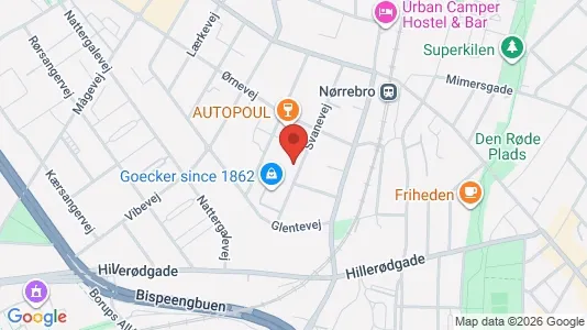 Andelsboliger til salg i København NV - kort over placeringen
