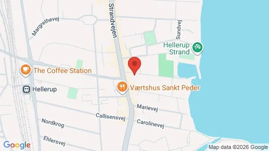 Andelsboliger til salg i Hellerup - kort over placeringen