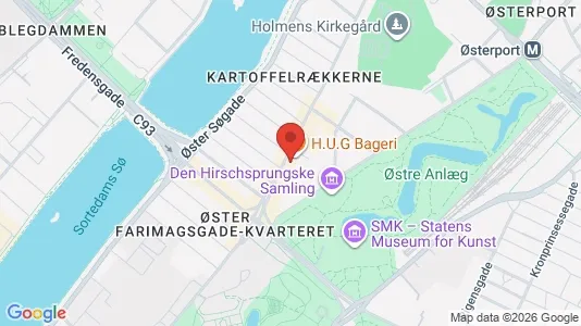 Andelsboliger til salg i Østerbro - kort over placeringen