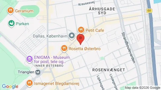 Andelsboliger til salg i Østerbro - kort over placeringen