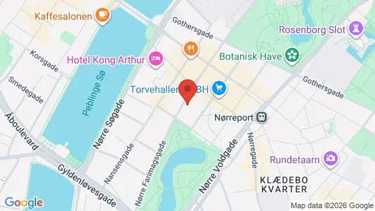 Andelsboliger til salg i København K - kort over placeringen
