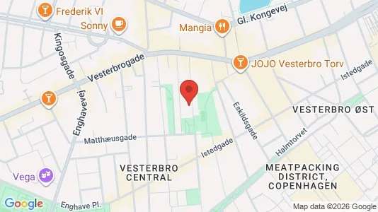 Andelsboliger til salg i Vesterbro - kort over placeringen