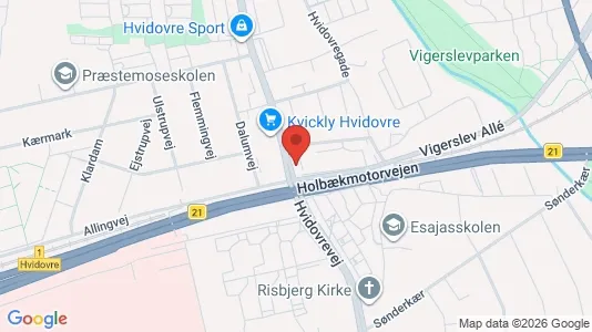 Andelsboliger til salg i Hvidovre - kort over placeringen